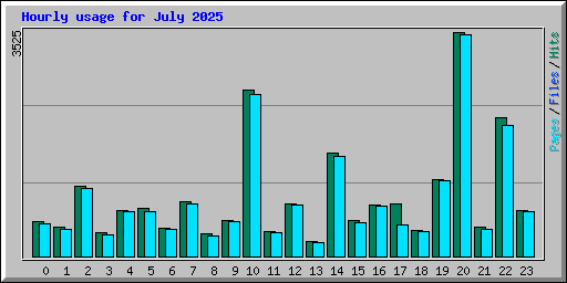 Hourly usage for July 2025